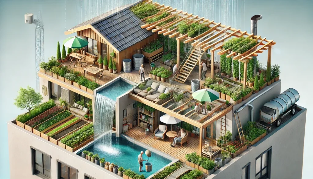 urban rainwater harvesting for rooftop garden - Plumbers101.com