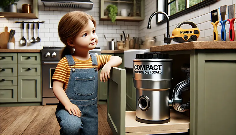 Compact garbage disposals